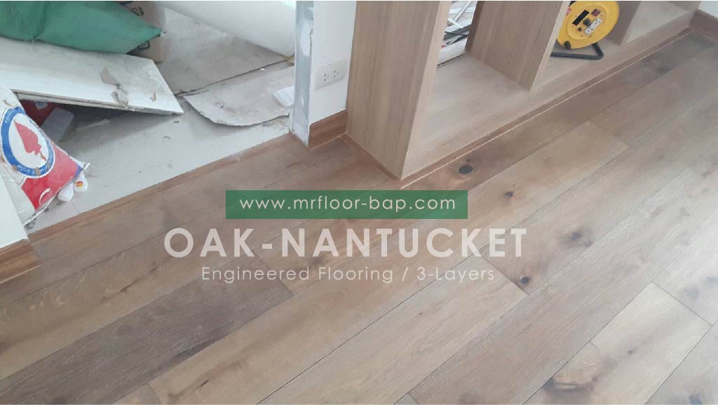 พื้นไม้จริงเอ็นจิเนียร์ หน้า 6", 8" - Plank (หน้าเต็ม) / ชนิด 3 ชั้น