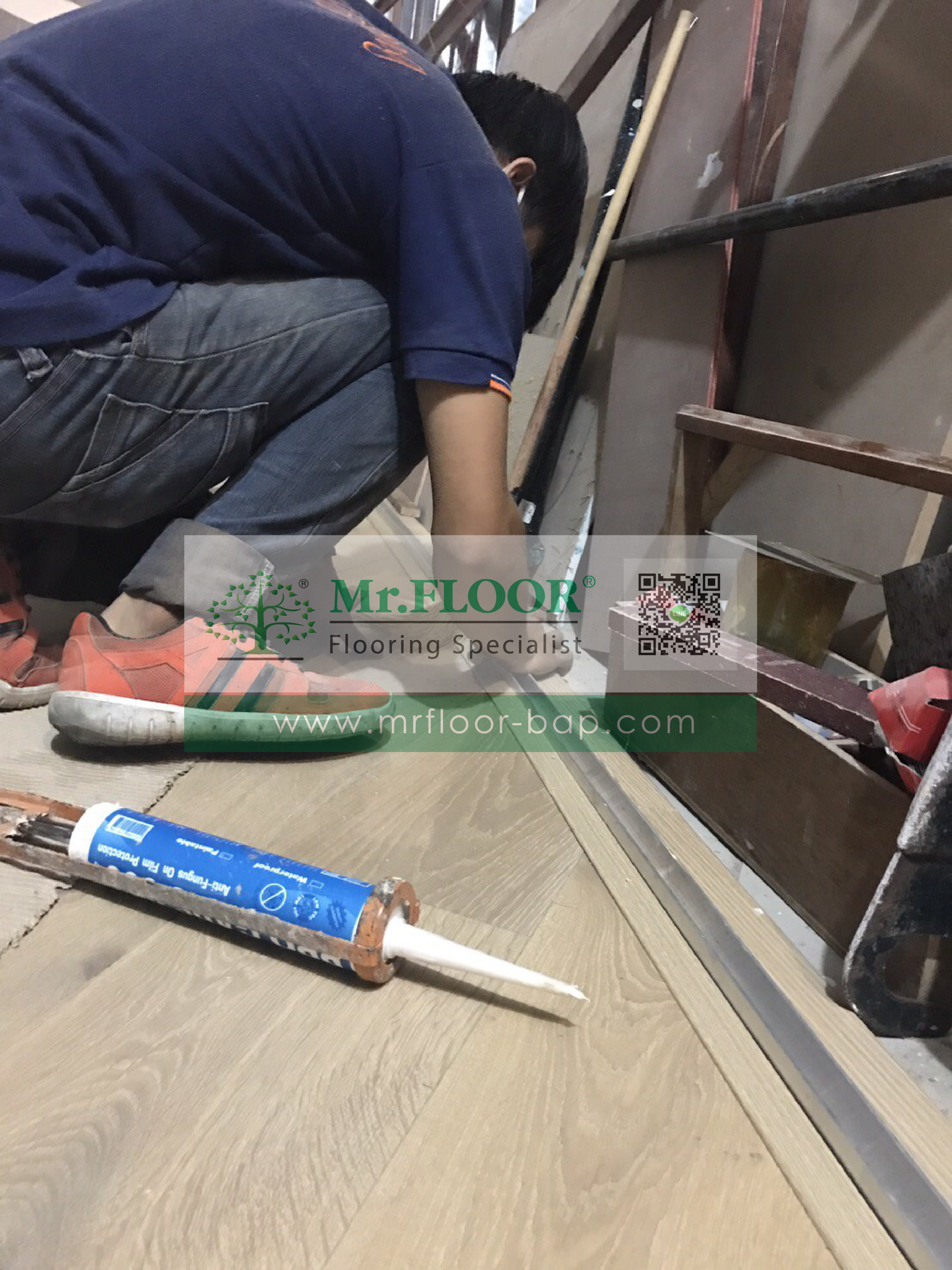 พื้นไม้จริงเอ็นจิเนียร์ หน้า 6", 8" - Plank (หน้าเต็ม) / ชนิด 3 ชั้น