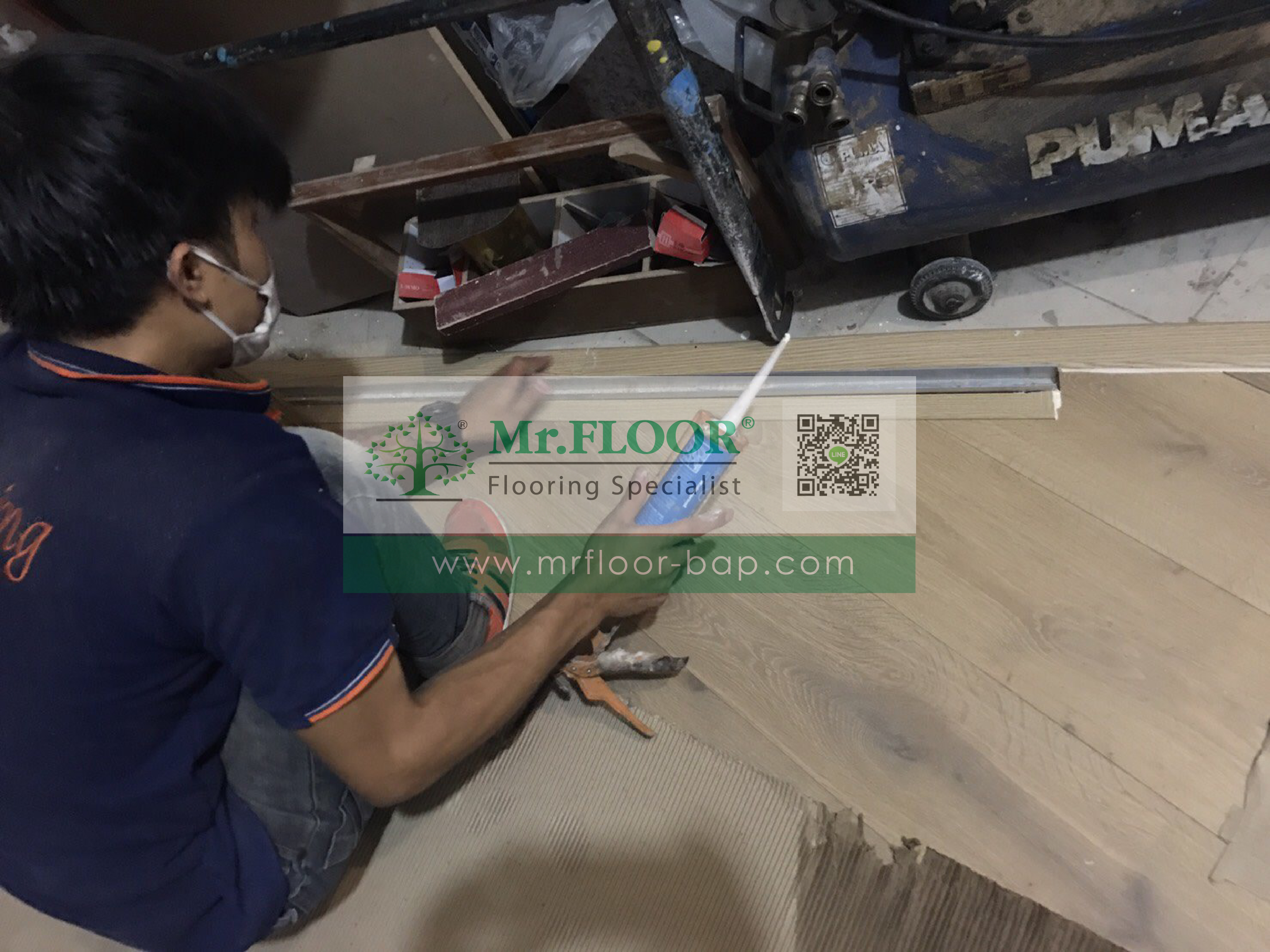 พื้นไม้จริงเอ็นจิเนียร์ หน้า 6", 8" - Plank (หน้าเต็ม) / ชนิด 3 ชั้น